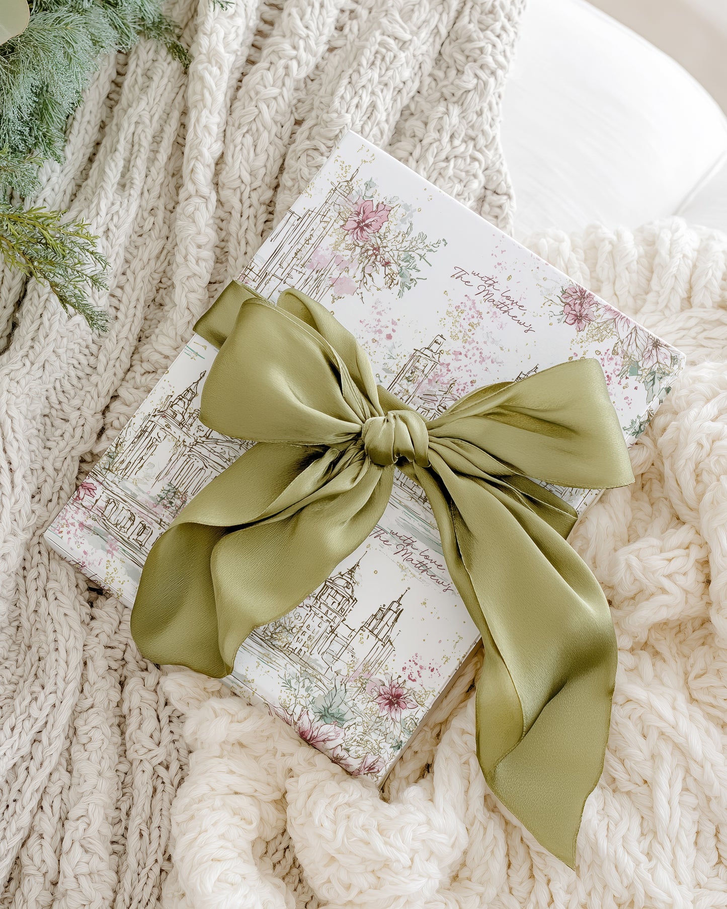 Christmas in the City - Chicago Blush Skyline