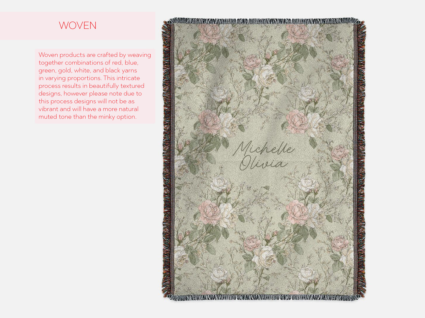 French Country Floral Throw