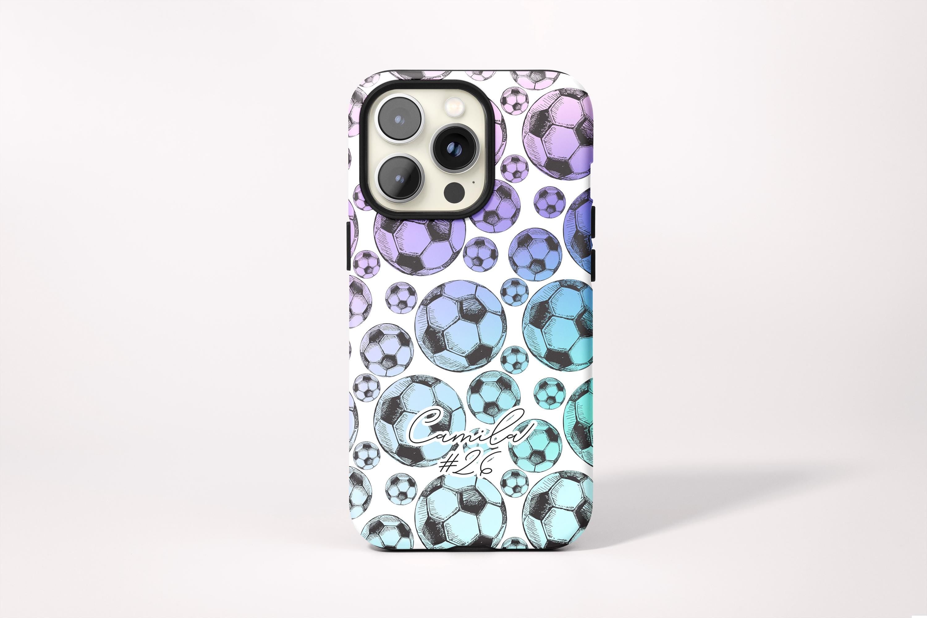 Personalized Gift for Soccer Player Custom Phone Case for Sporty Girl Girly Case for Phone iPhone 16 Pro Samsung Case Gift Under 30