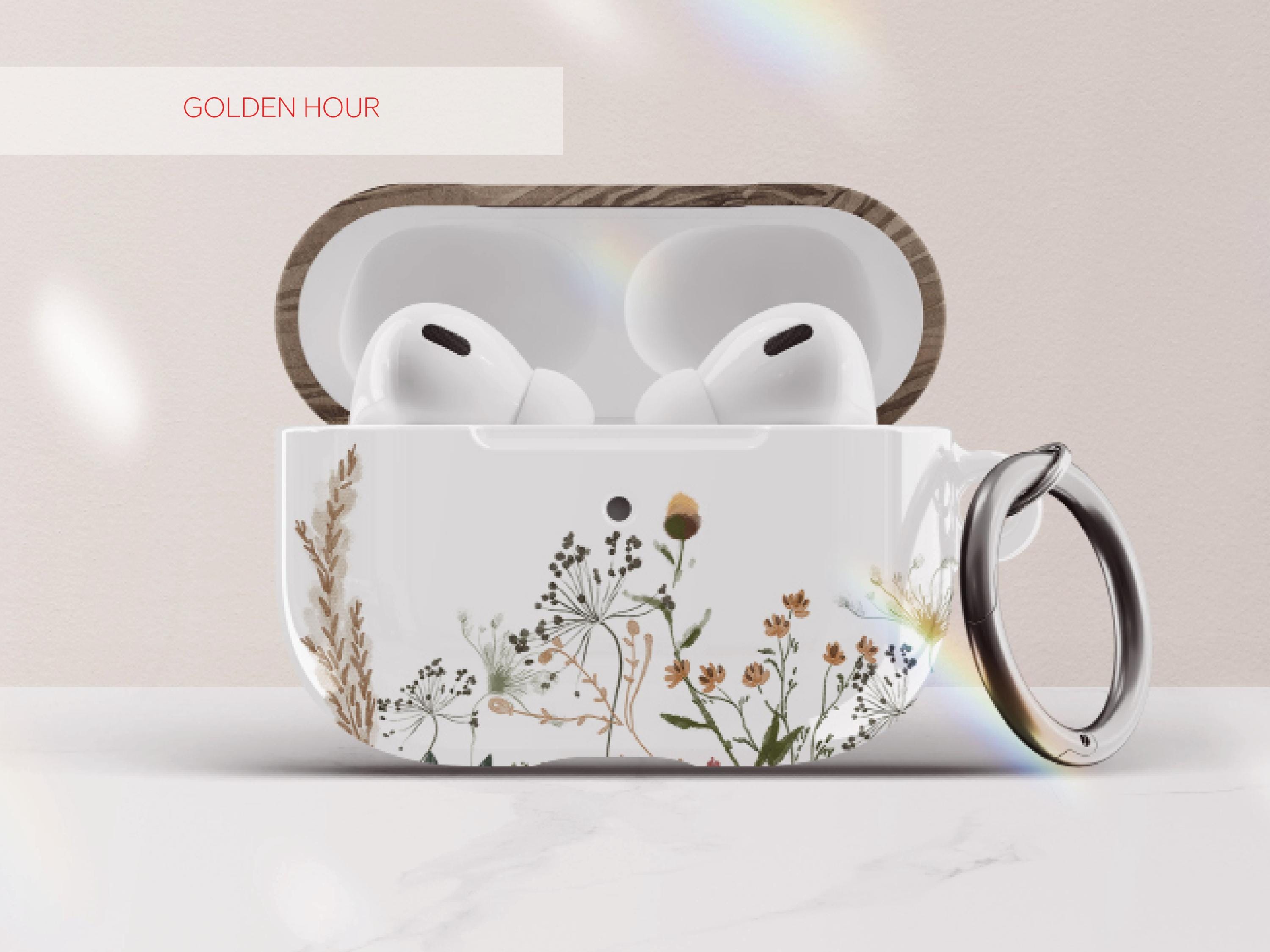Personalized Wildflower Airpod Case for Airpod Pro Gift for Girlfriend Gift Idea for Her Custom Cases Protective with Keychain Airpods Pro