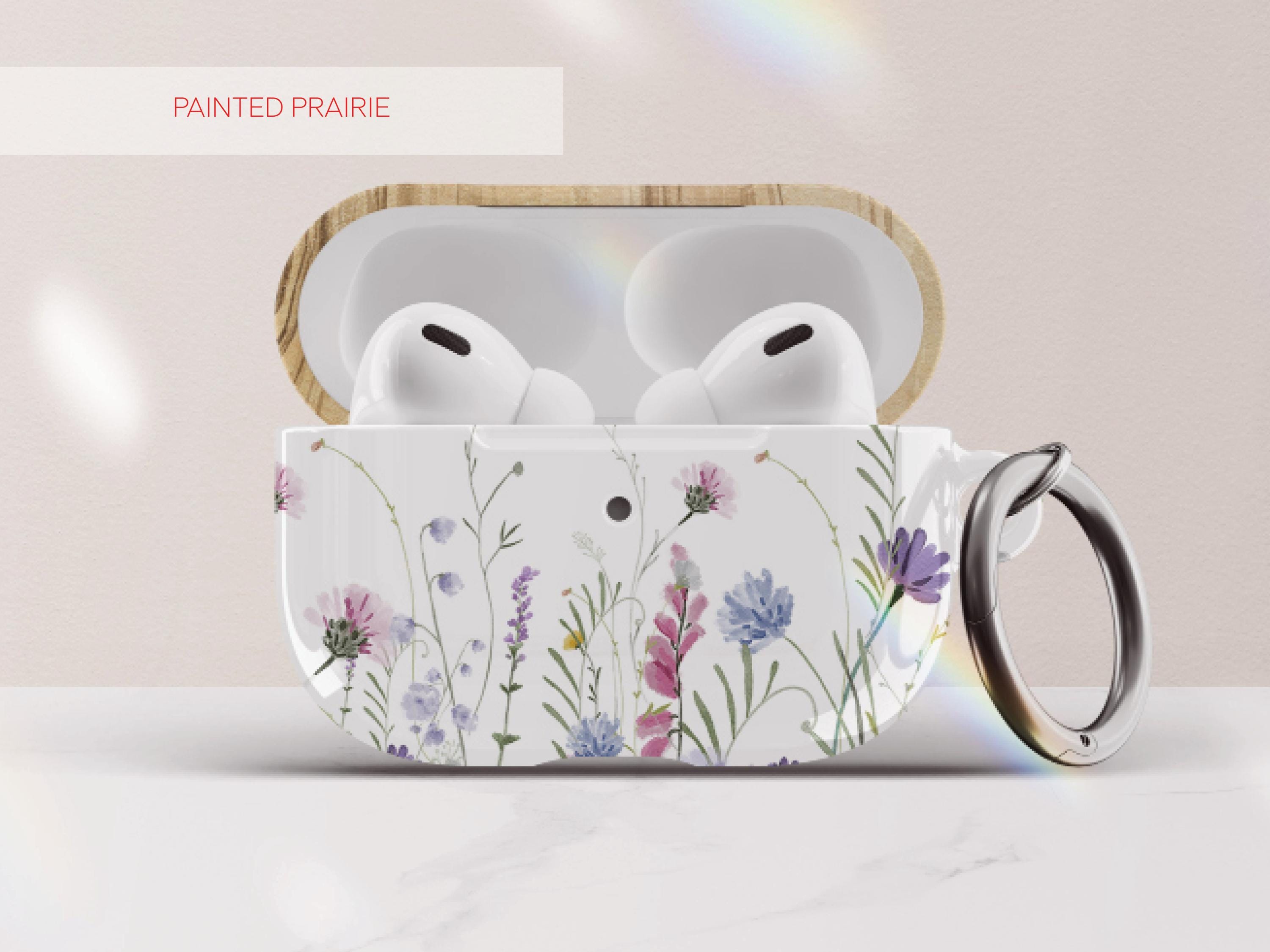 Personalized Wildflower Airpod Case for Airpod Pro Gift for Girlfriend Gift Idea for Her Custom Cases Protective with Keychain Airpods Pro