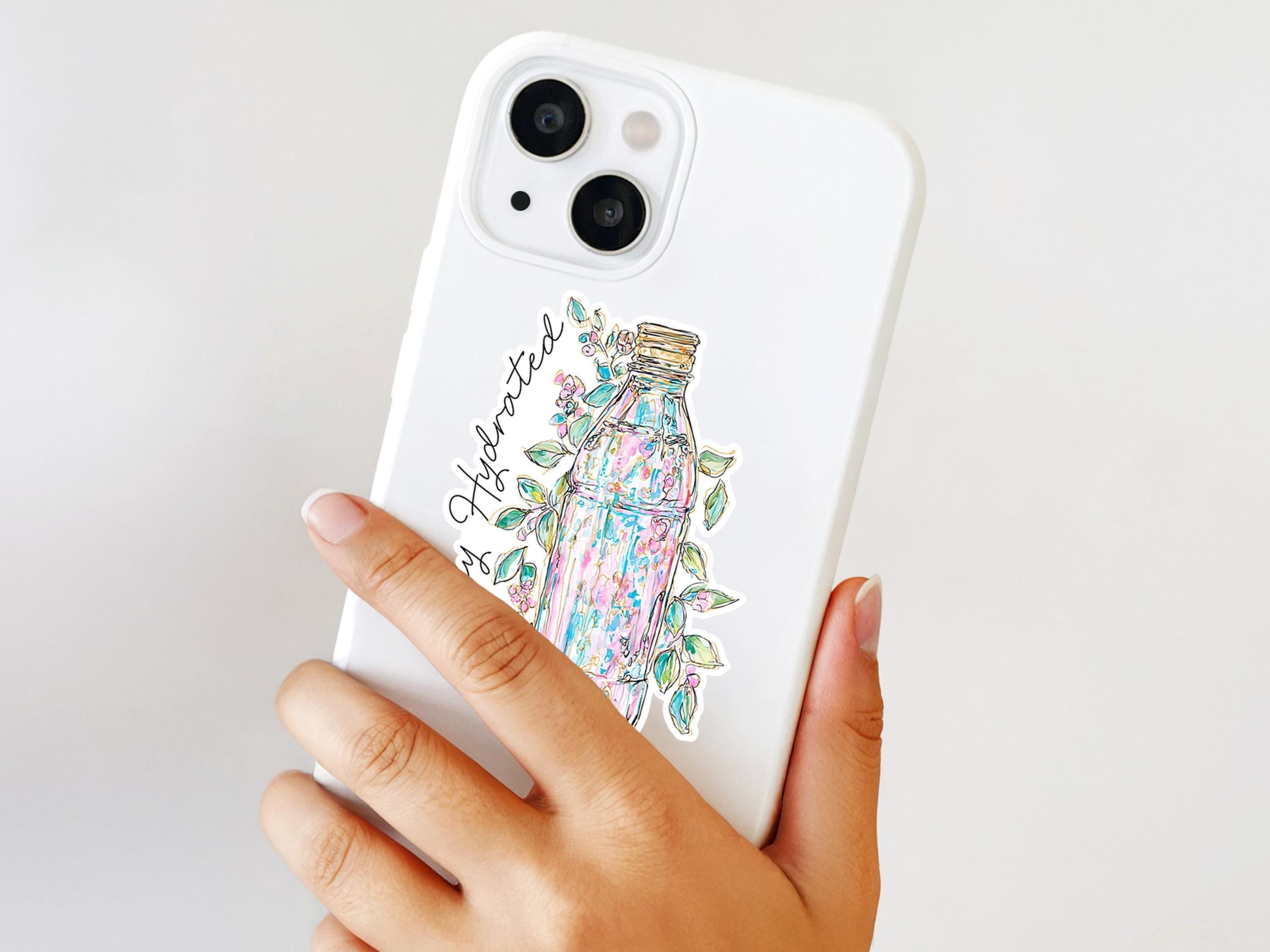 Stay Hydrated Sticker Drink Water Stickers Floral Vinyl Decal for Water Bottle Waterproof Pretty Stickers Gift Idea for Sister Healthy Habit