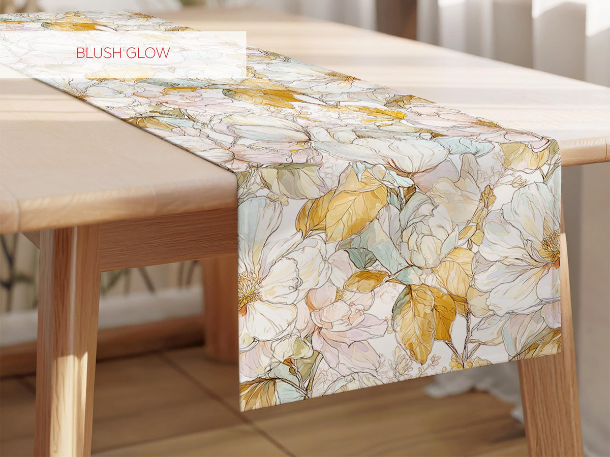 Fall Table Decor Magnolia Table Runner Table Setting Idea Southern Home Decorations Autumn Colors Holiday Dinner Runner for Table Decor
