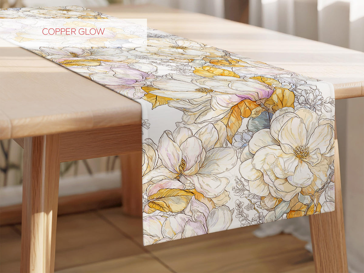 Fall Table Decor Magnolia Table Runner Table Setting Idea Southern Home Decorations Autumn Colors Holiday Dinner Runner for Table Decor
