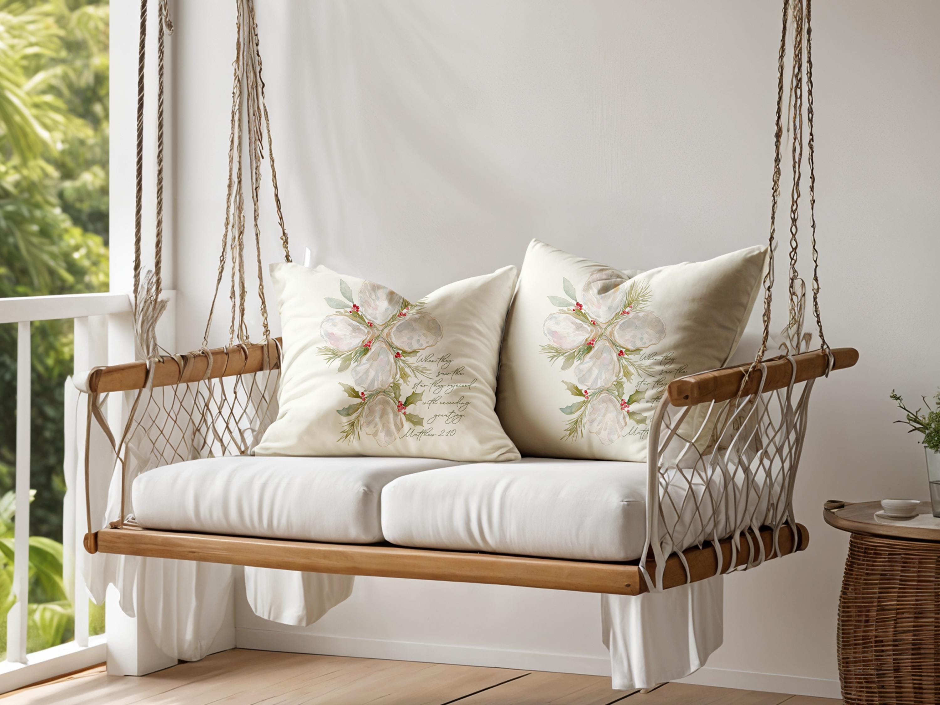 Oyster Cross Pillow Pillow and/or Cover