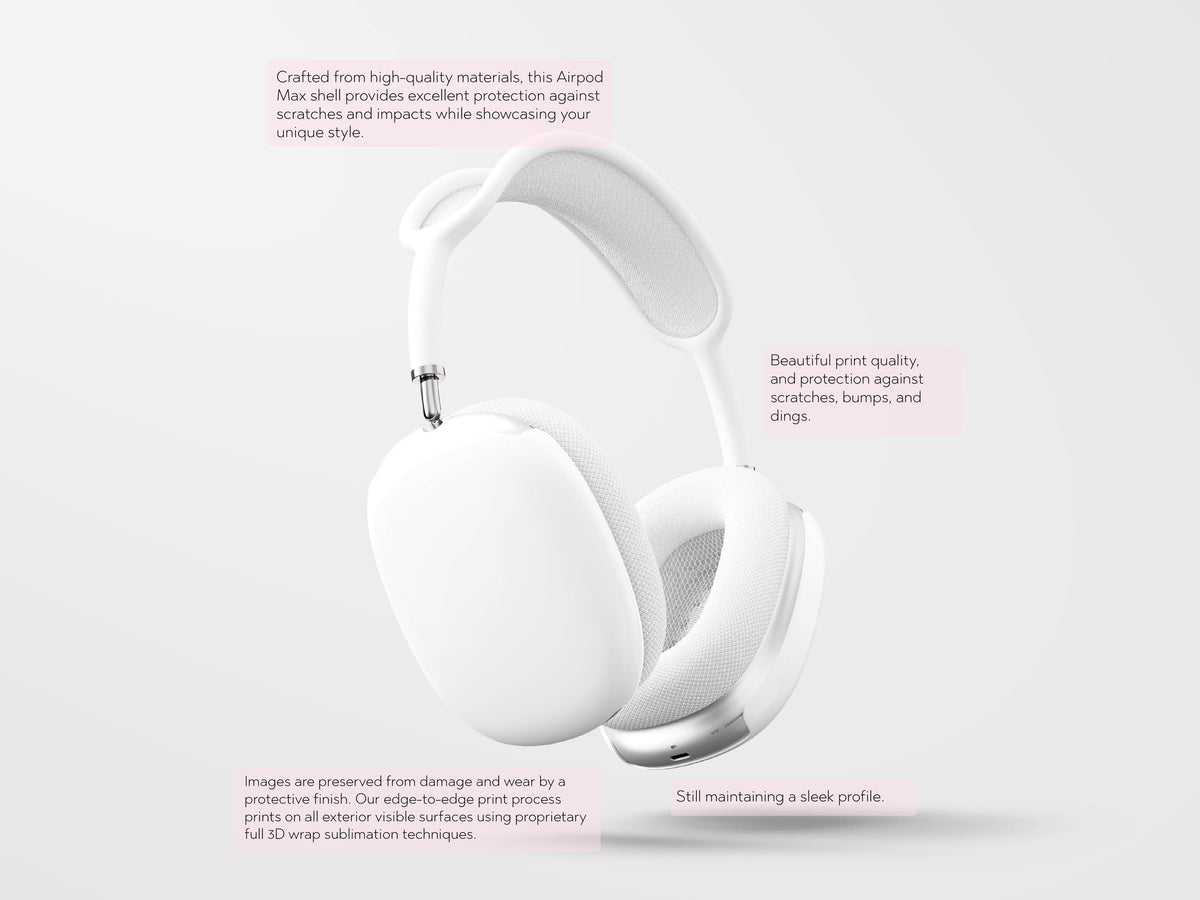 Ombre AirPods Max Cover Custom Headphone Shield Protective Gradient Case Cute Personalized Tech Gift for Her Stylish Accessory Durable Skin