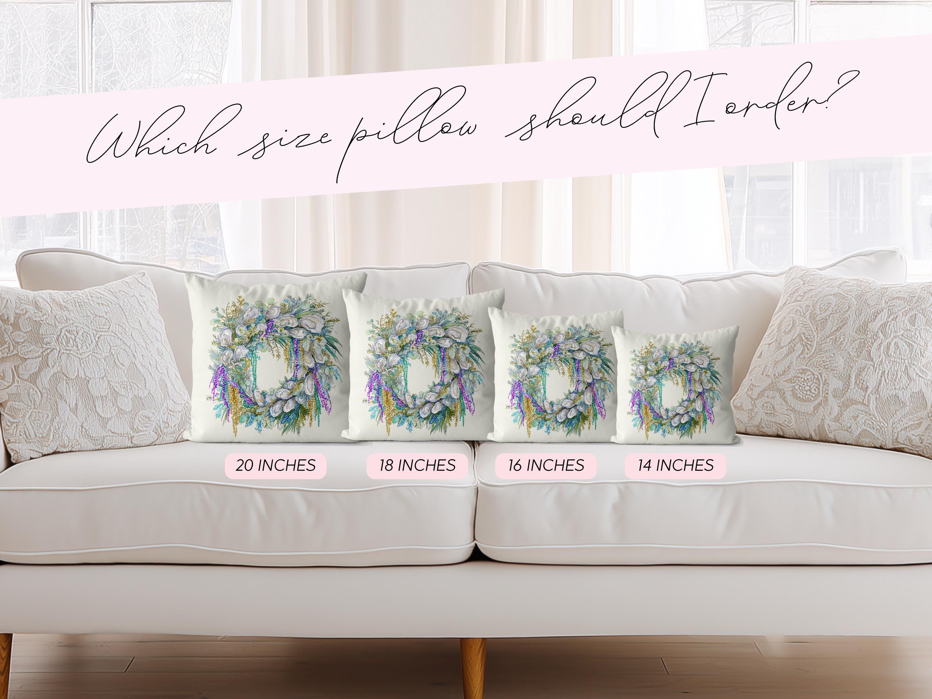 Mardi Gras Festive Oyster Pillow Cover Party Host Gift Hostess Guest Room Home Decor Carnival Season Print Southern Coastal Interior Design - Charles Alex