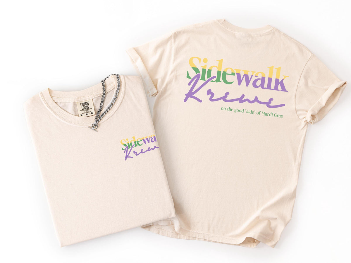 Mardi Gras Shirt Neutral Ground Side Parade Tee Sidewalk Krewe Top Comfort Colors Tshirt New Orleans Local Fat Tuesday Outfit for Girl Group - Charles Alex