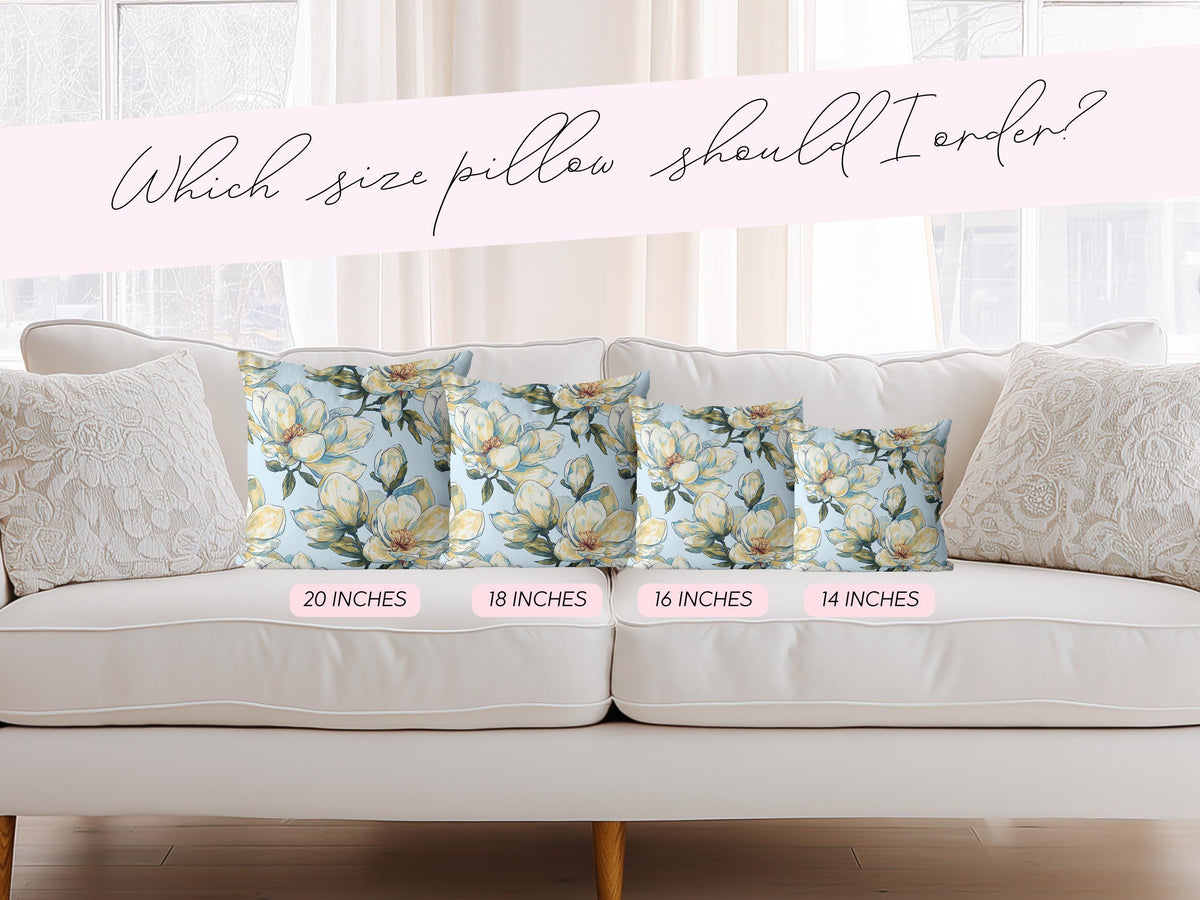 Magnolia Floral Throw Pillow and/or Cover - Charles Alex