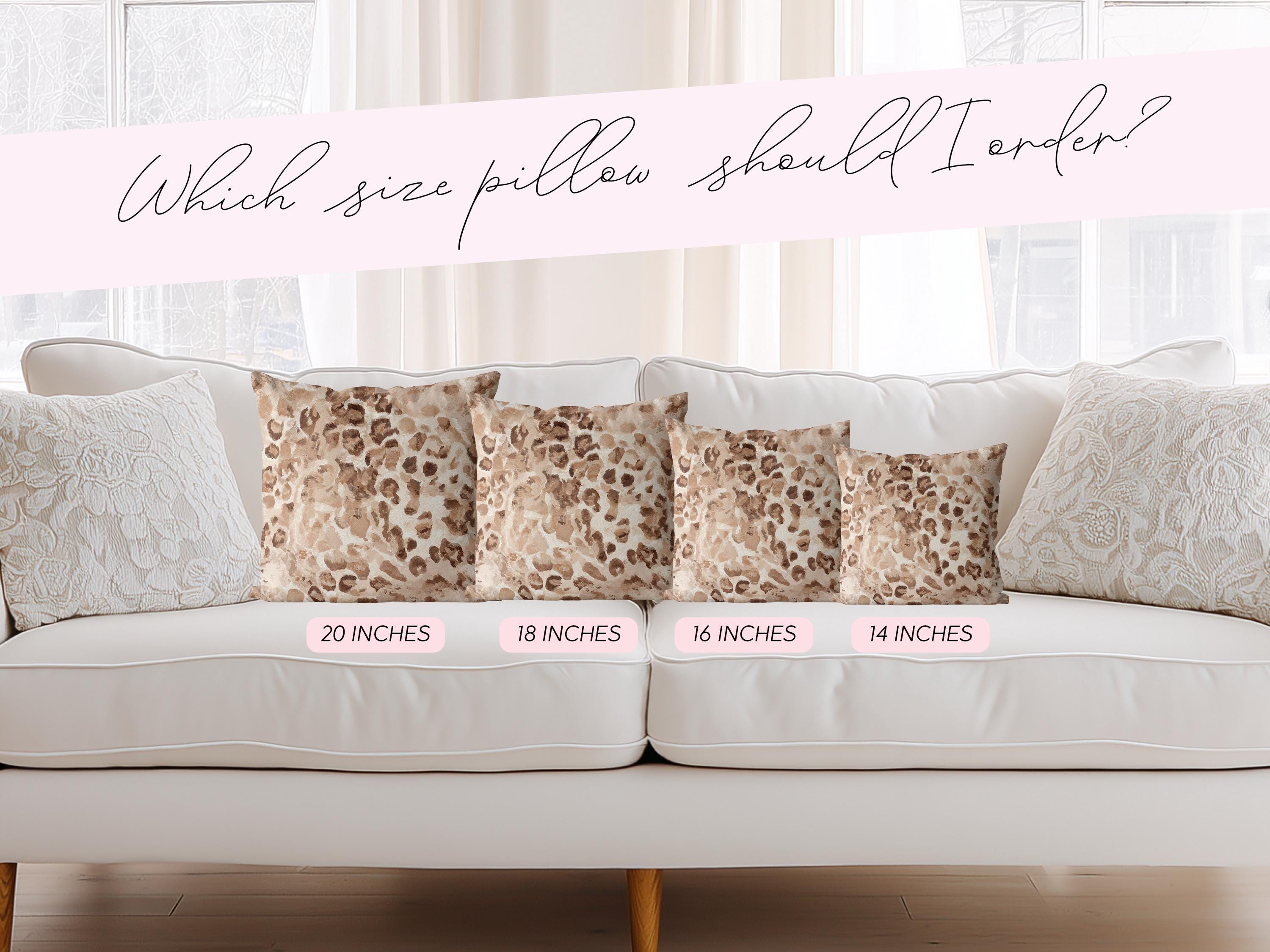 Neutral Leopard Print Pillow and/or Cover - Charles Alex