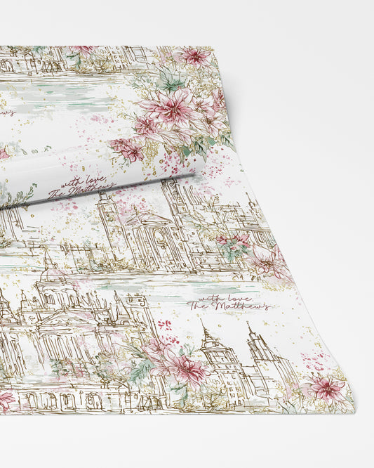 Christmas in the City - Chicago Blush Skyline