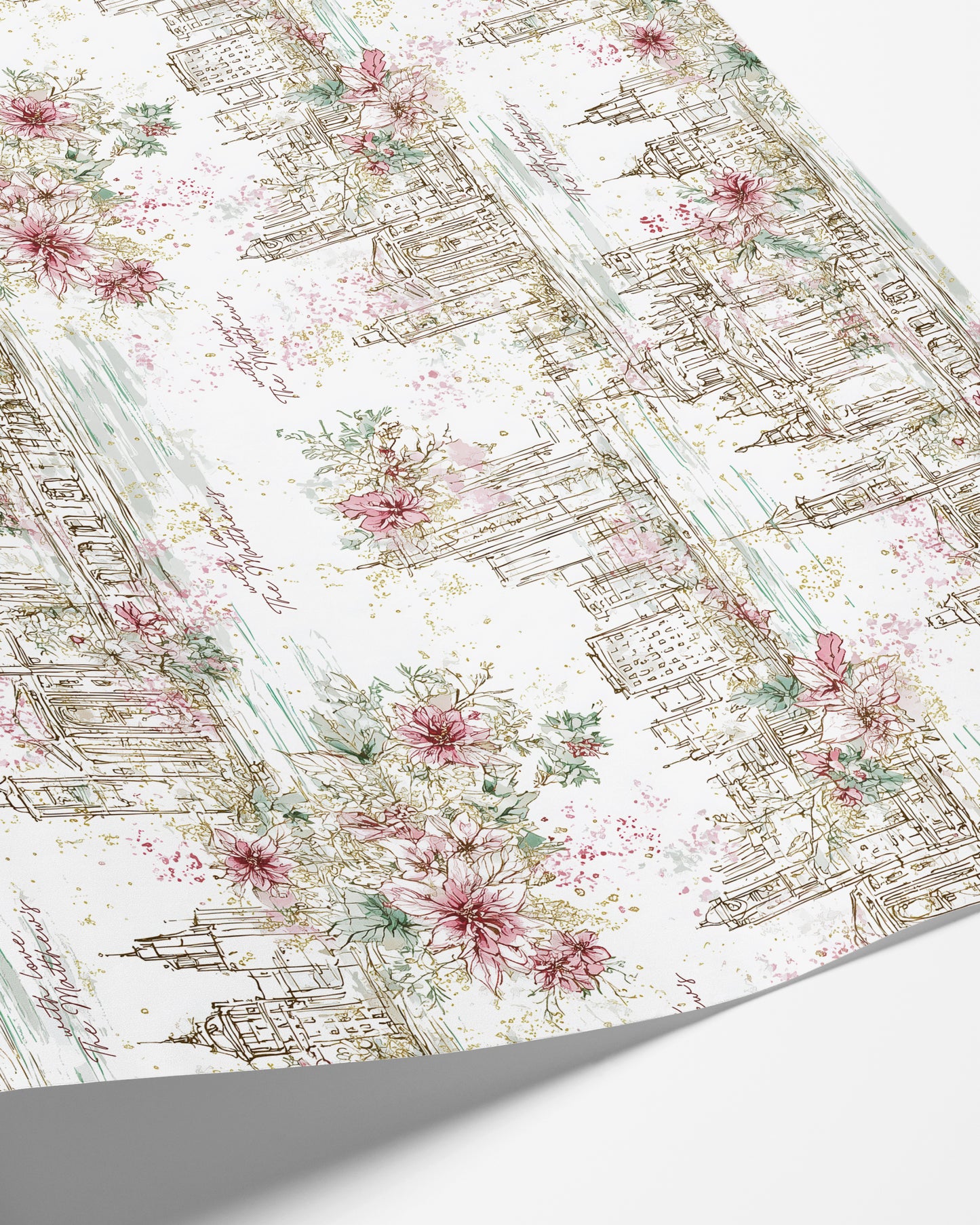 Christmas in the City - Chicago Blush Skyline