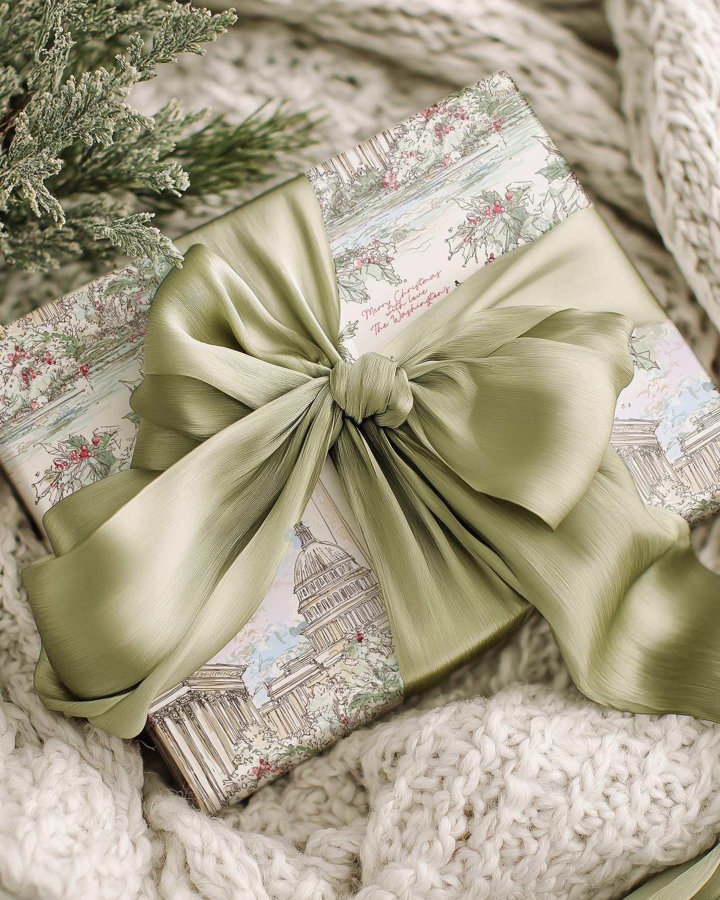 Washington DC Christmas Wrapping Paper