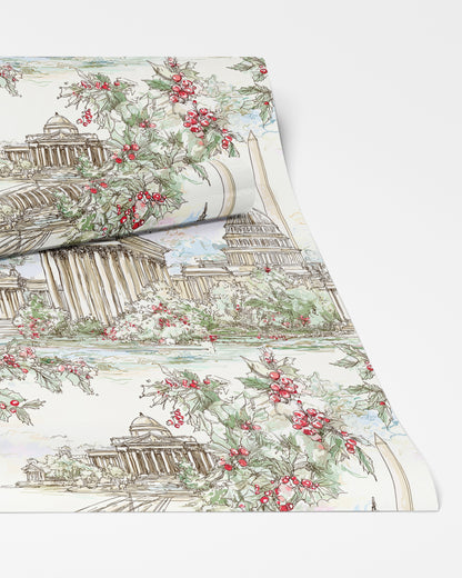 Washington DC Christmas Wrapping Paper - Charles Alex