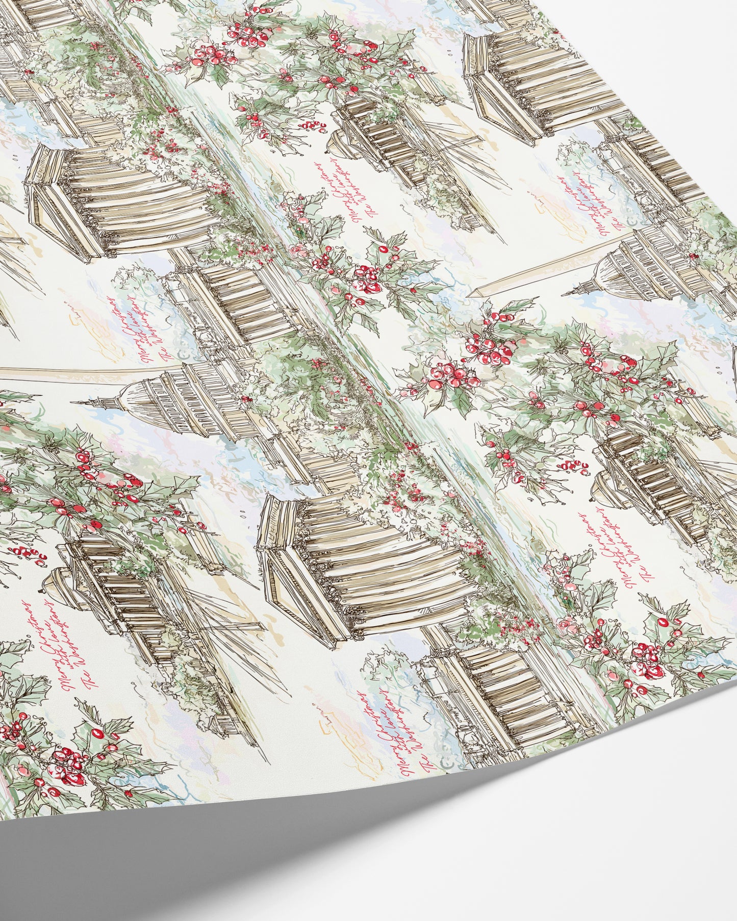 Washington DC Christmas Wrapping Paper