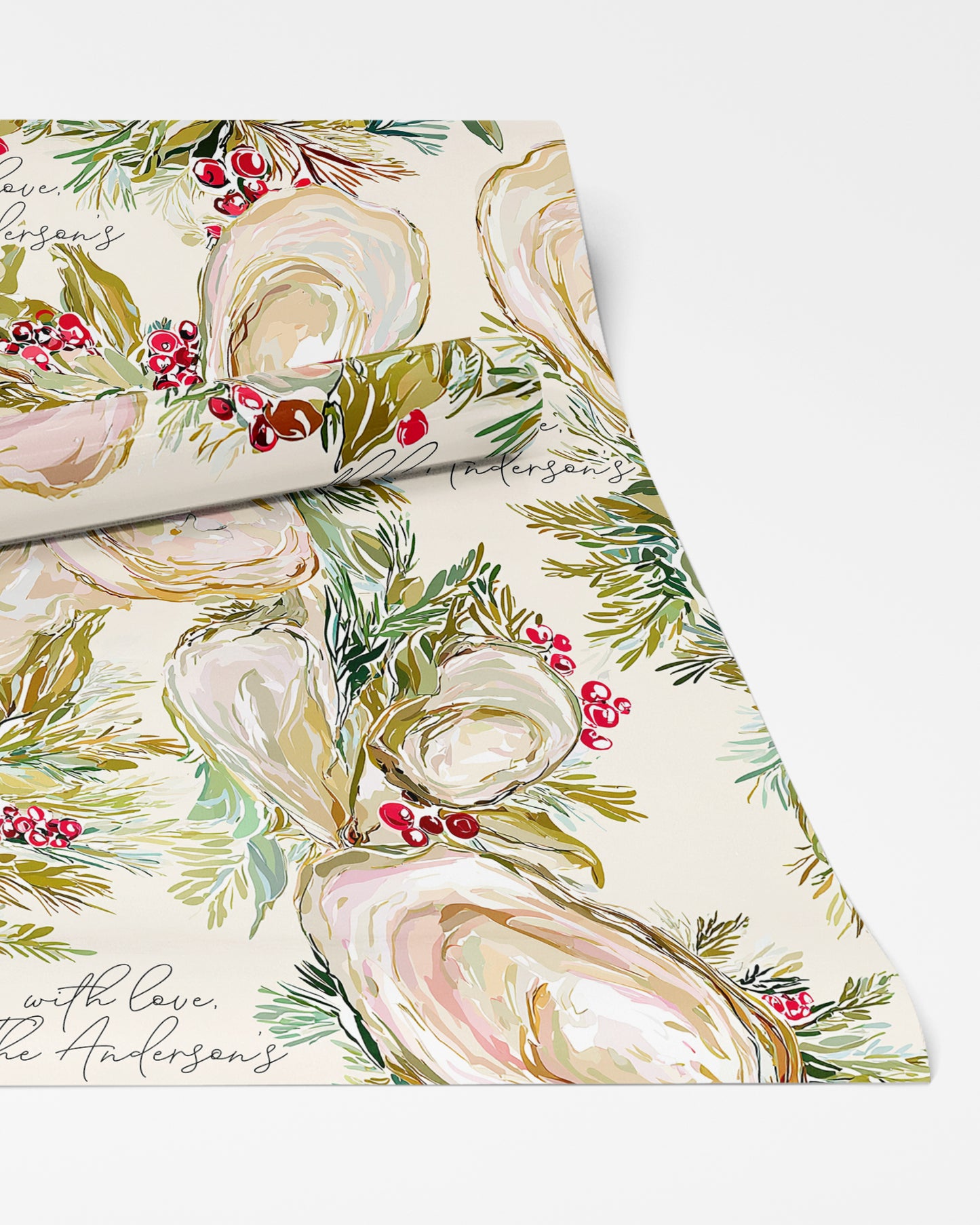 Coastal Oyster Christmas Wrapping Paper