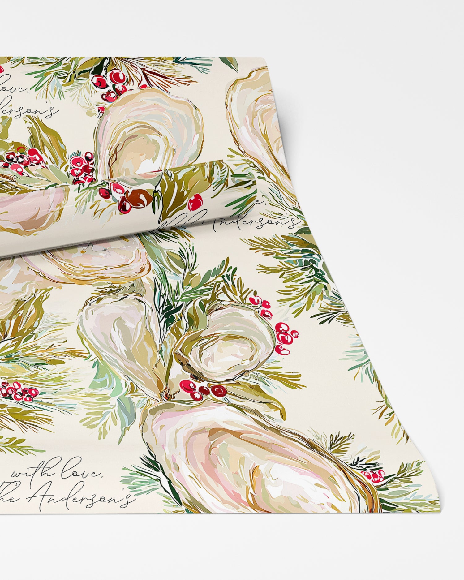 Coastal Oyster Christmas Wrapping Paper - Charles Alex
