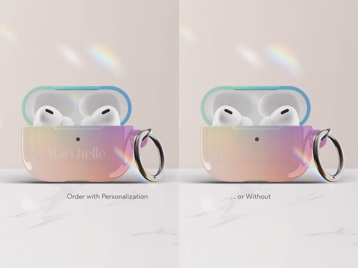 Gradient Airpod Case Pastel Ombre Airpods Case with Keychain Hard Rainbow Airpods Pro Case Airpod Gen 1 &amp; 2 Case Pretty Airpod Case - Charles Alex