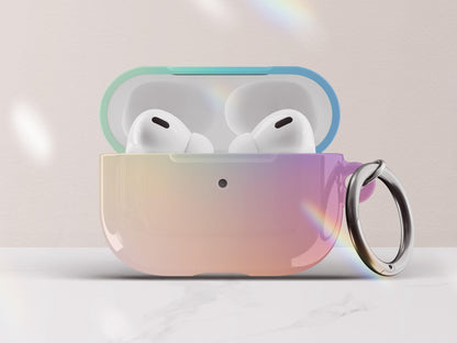 Gradient Airpod Case Pastel Ombre Airpod Pros Case Cover with Keychain Custom Rainbow Airpods Pro Case Gift for Tween Girl Gift Under 30 - Charles Alex