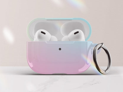 Gradient Airpod Case Pastel Ombre Airpod Pros Case Cover with Keychain Custom Rainbow Airpods Pro Case Gift for Tween Girl Gift Under 30 - Charles Alex