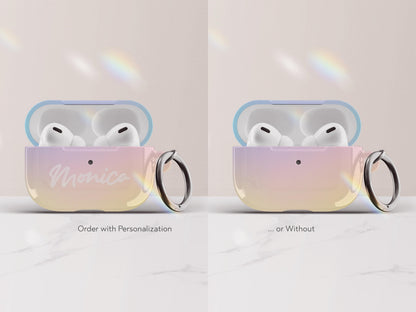 Gradient Airpod Case Pastel Ombre Airpod Pros Case Cover with Keychain Custom Rainbow Airpods Pro Case Gift for Tween Girl Gift Under 30 - Charles Alex