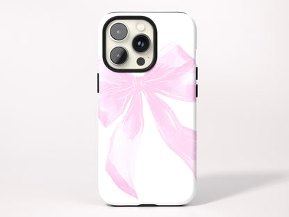 Custom Bow Phone Case for Girl Personalized Black Bow Coquette Gift for Girly Girl iPhone 16 Pro Max Case Galaxy S25 Ultra Case for Phone - Charles Alex