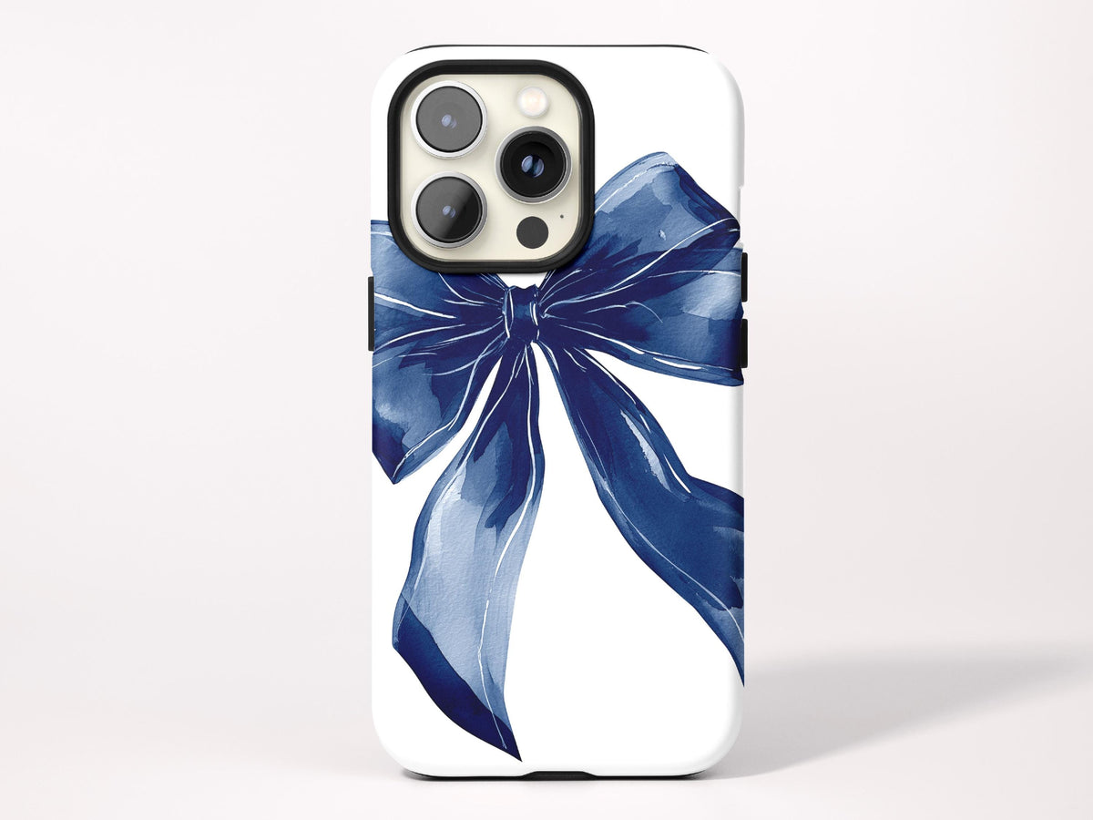 Custom Bow Phone Case for Girl Personalized Black Bow Coquette Gift for Girly Girl iPhone 16 Pro Max Case Galaxy S25 Ultra Case for Phone - Charles Alex