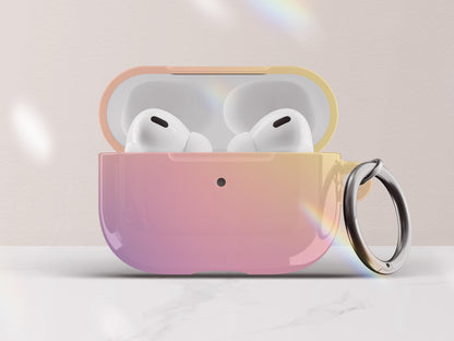 Gradient Airpod Case Pastel Ombre Airpod Pros Case Cover with Keychain Custom Rainbow Airpods Pro Case Gift for Tween Girl Gift Under 30 - Charles Alex