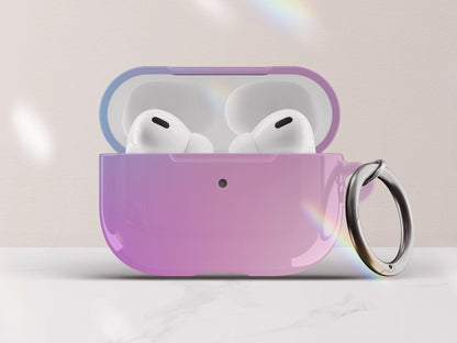 Gradient Airpod Case Pastel Ombre Airpod Pros Case Cover with Keychain Custom Rainbow Airpods Pro Case Gift for Tween Girl Gift Under 30 - Charles Alex