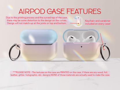 Gradient Airpod Case Pastel Ombre Airpod Pros Case Cover with Keychain Custom Rainbow Airpods Pro Case Gift for Tween Girl Gift Under 30 - Charles Alex