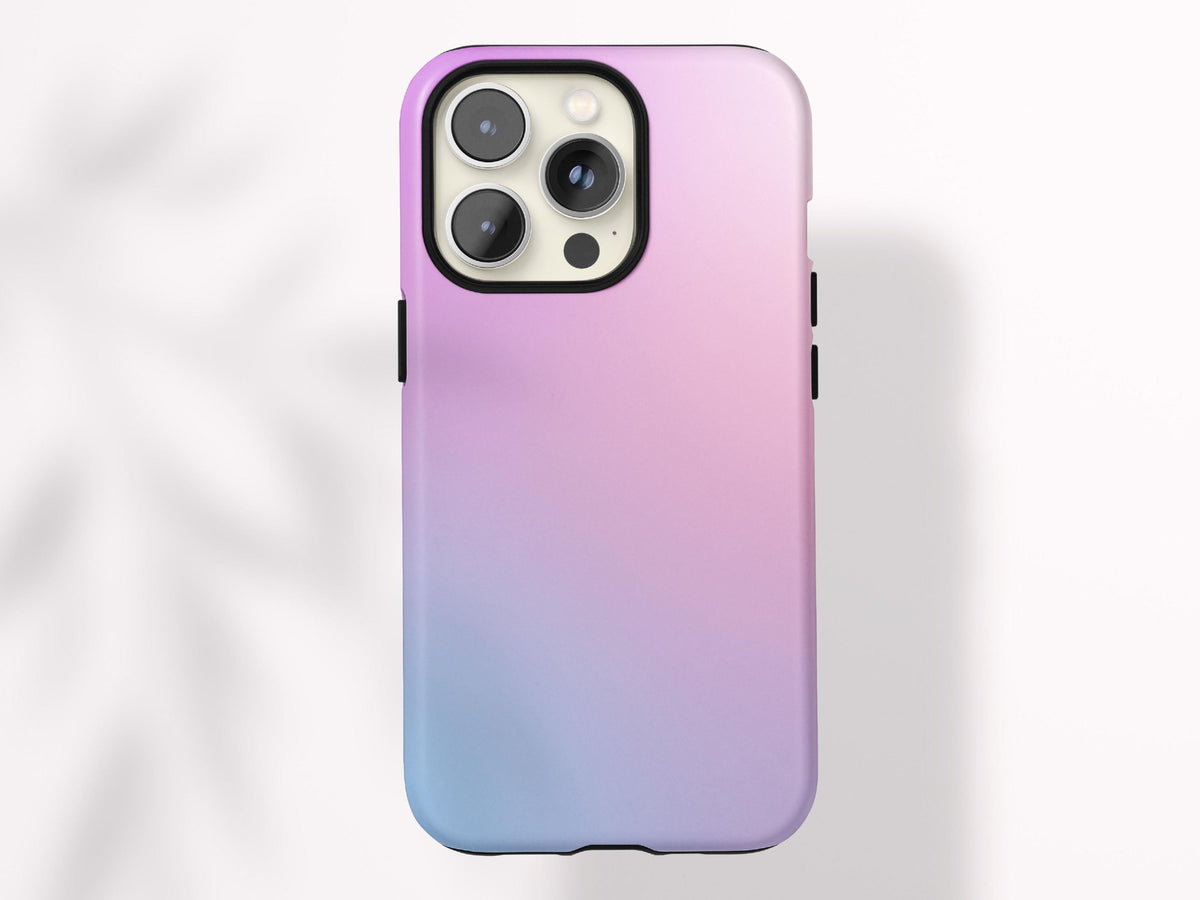 Gradient Ombre Phone Case with Initials Personalized Colorful iPhone Case Cute Samsung Protective Gift Under 30 for Teen or Tween Girl