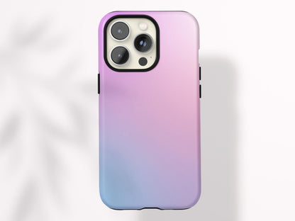 Gradient Ombre Phone Case with Initials Personalized Colorful iPhone Case Cute Samsung Protective Gift Under 30 for Teen or Tween Girl