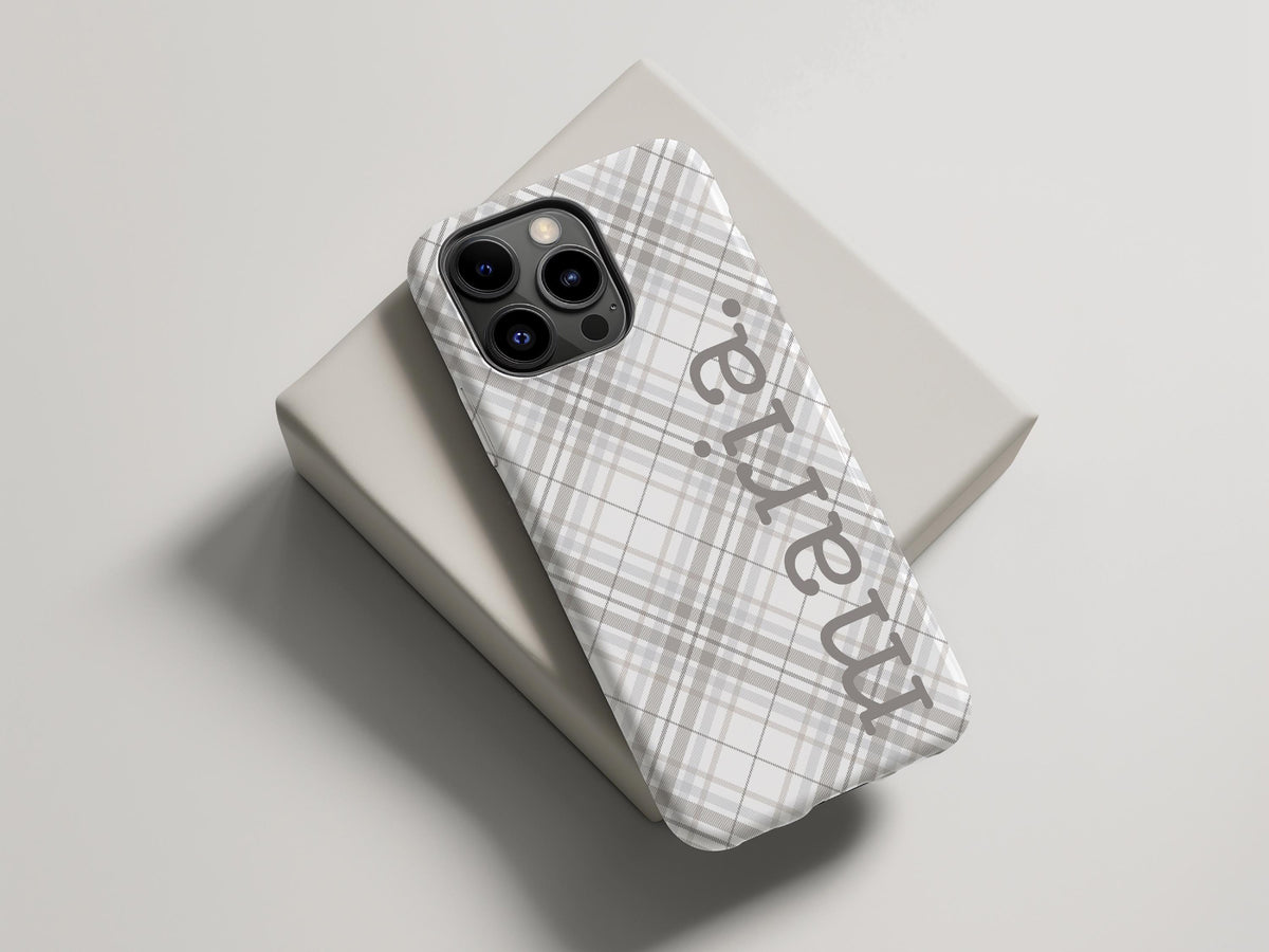 Personalized Plaid Phone Case for iPhone Case Classic Plaid Print Gift for Her Custom Preppy Case for Samsung Gift Under 30 for Girlfriend