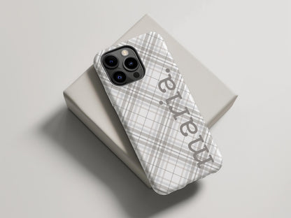 Personalized Plaid Phone Case for iPhone Case Classic Plaid Print Gift for Her Custom Preppy Case for Samsung Gift Under 30 for Girlfriend