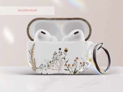 Personalized Wildflower Airpod Case for Airpod Pro Gift for Girlfriend Gift Idea for Her Custom Cases Protective with Keychain Airpods Pro