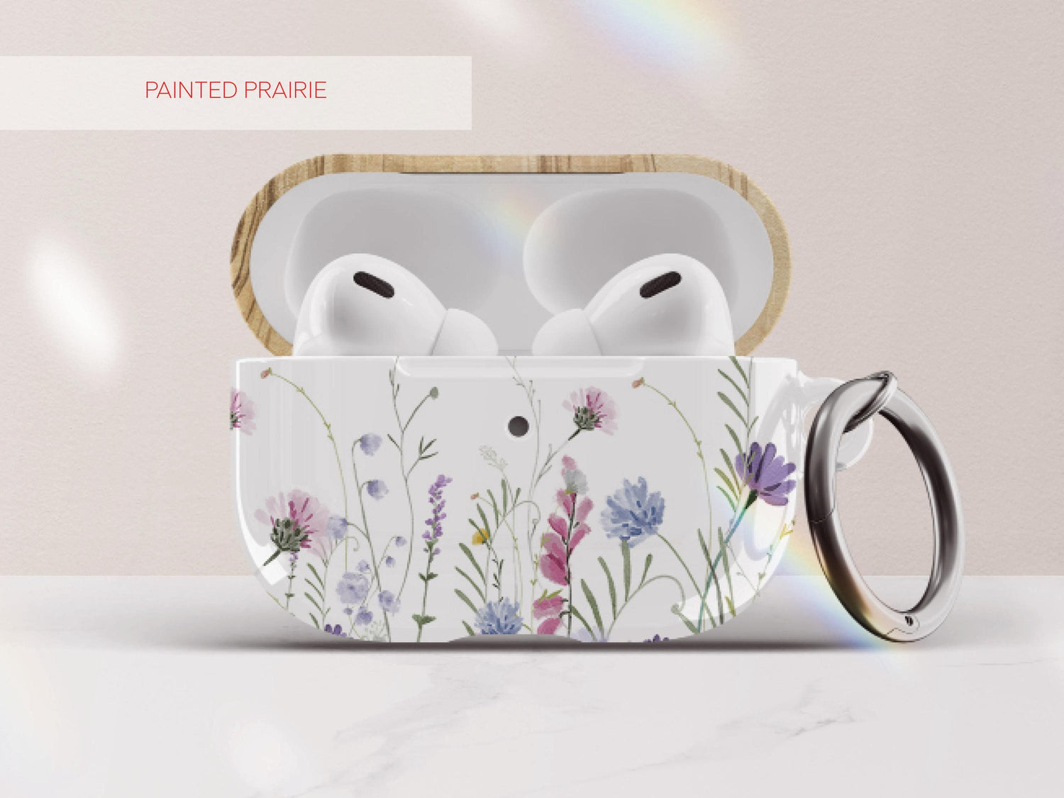 Personalized Wildflower Airpod Case for Airpod Pro Gift for Girlfriend Gift Idea for Her Custom Cases Protective with Keychain Airpods Pro