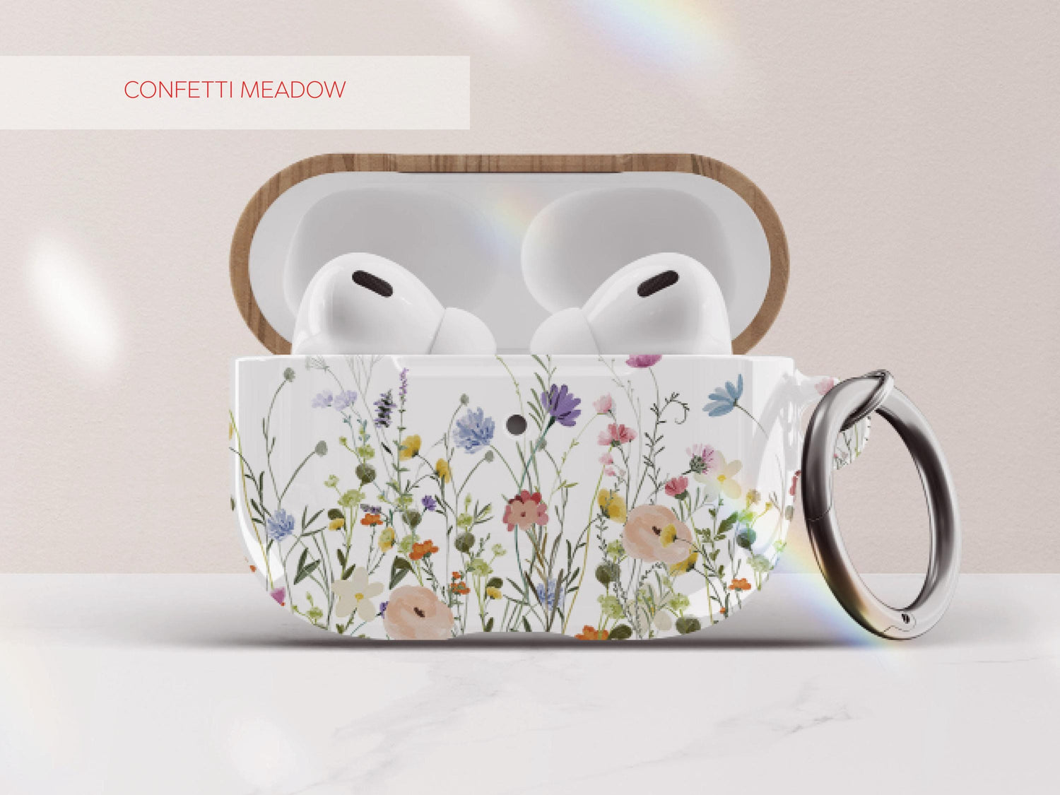 Personalized Wildflower Airpod Case for Airpod Pro Gift for Girlfriend Gift Idea for Her Custom Cases Protective with Keychain Airpods Pro
