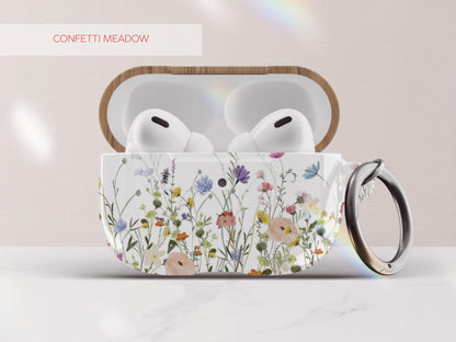 Personalized Wildflower Airpod Case for Airpod Pro Gift for Girlfriend Gift Idea for Her Custom Cases Protective with Keychain Airpods Pro