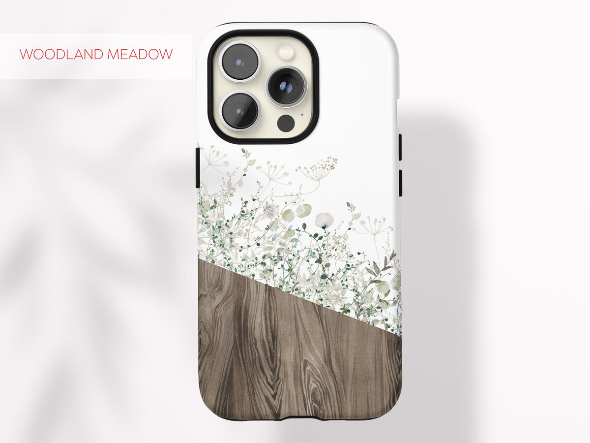 Custom Wildflower Phone Case Aesthetic Phone Case Colorful Gift for Teen Boho Case for iPhone 16 Pro Max Garden Phone Case Personalized Gift