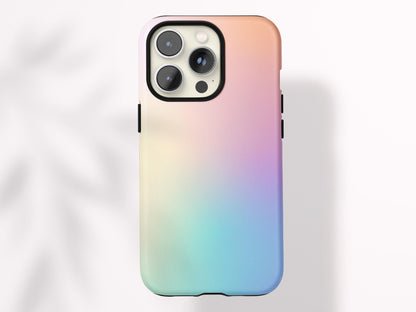Gradient Ombre Phone Case with Initials Personalized Colorful iPhone Case Cute Samsung Protective Gift Under 30 for Teen or Tween Girl