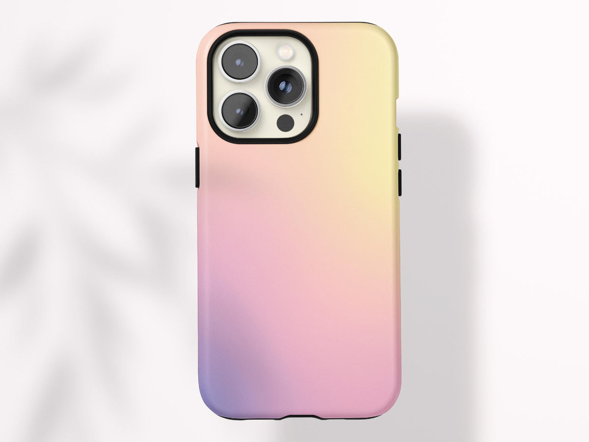 Gradient Ombre Phone Case with Initials Personalized Colorful iPhone Case Cute Samsung Protective Gift Under 30 for Teen or Tween Girl