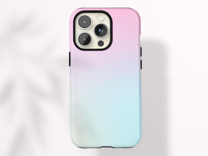 Gradient Ombre Phone Case with Initials Personalized Colorful iPhone Case Cute Samsung Protective Gift Under 30 for Teen or Tween Girl
