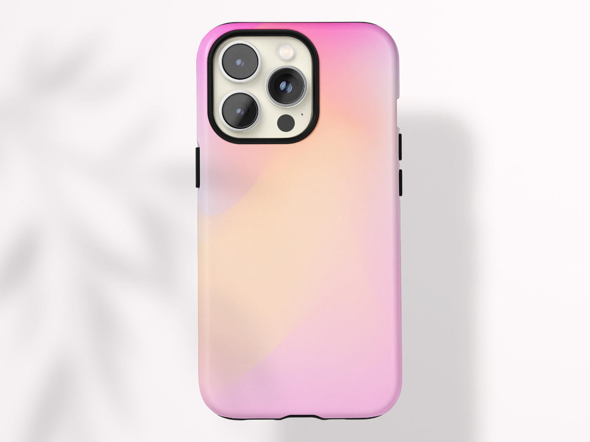Gradient Ombre Phone Case with Initials Personalized Colorful iPhone Case Cute Samsung Protective Gift Under 30 for Teen or Tween Girl