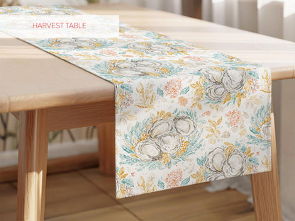 Fall Table Runner Thanksgiving Decor Table Setting Idea Oyster Home Decorations Autumn Colors Coastal Holiday Dinner Runner for Table Decor - Charles Alex