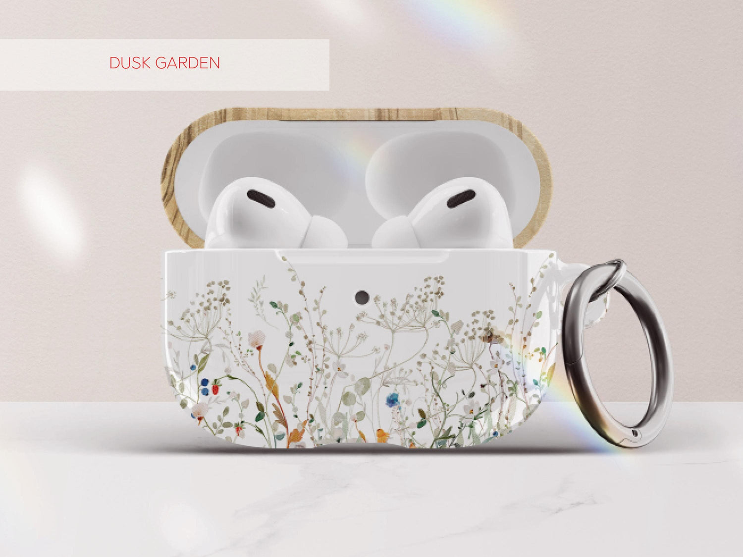 Personalized Wildflower Airpod Case for Airpod Pro Gift for Girlfriend Gift Idea for Her Custom Cases Protective with Keychain Airpods Pro