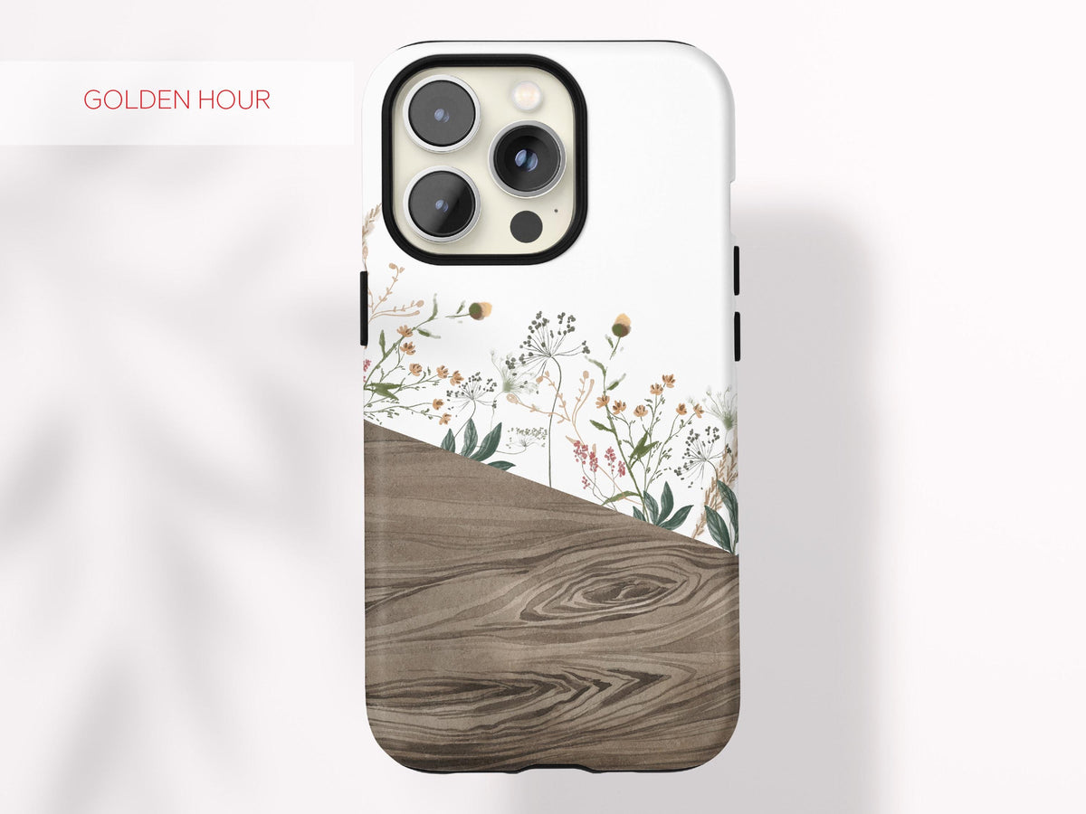 Custom Wildflower Phone Case Aesthetic Phone Case Colorful Gift for Teen Boho Case for iPhone 16 Pro Max Garden Phone Case Personalized Gift