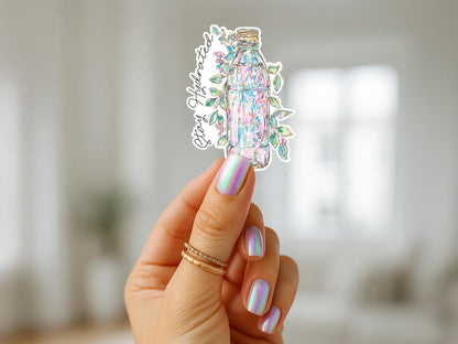 Stay Hydrated Sticker Drink Water Stickers Floral Vinyl Decal for Water Bottle Waterproof Pretty Stickers Gift Idea for Sister Healthy Habit