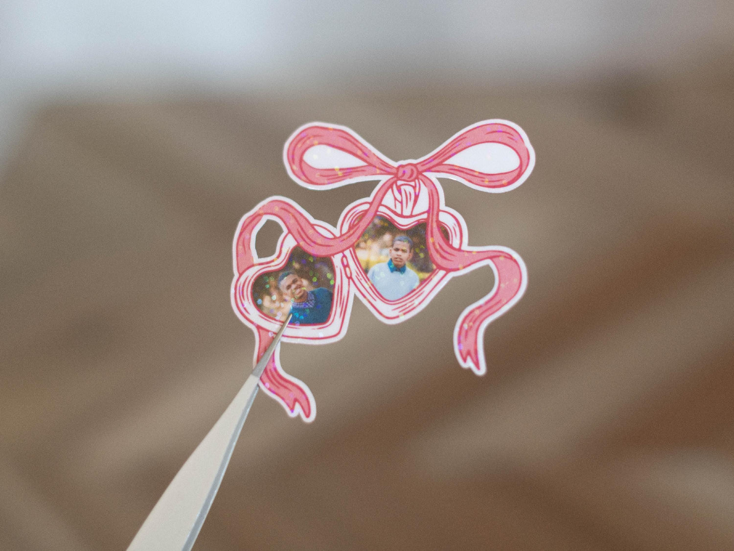 Personalized Locket Sticker with Photo Stickers Custom Initials Vinyl Decal Photos of Children Gift for Mom Stickers for Tumbler Custom