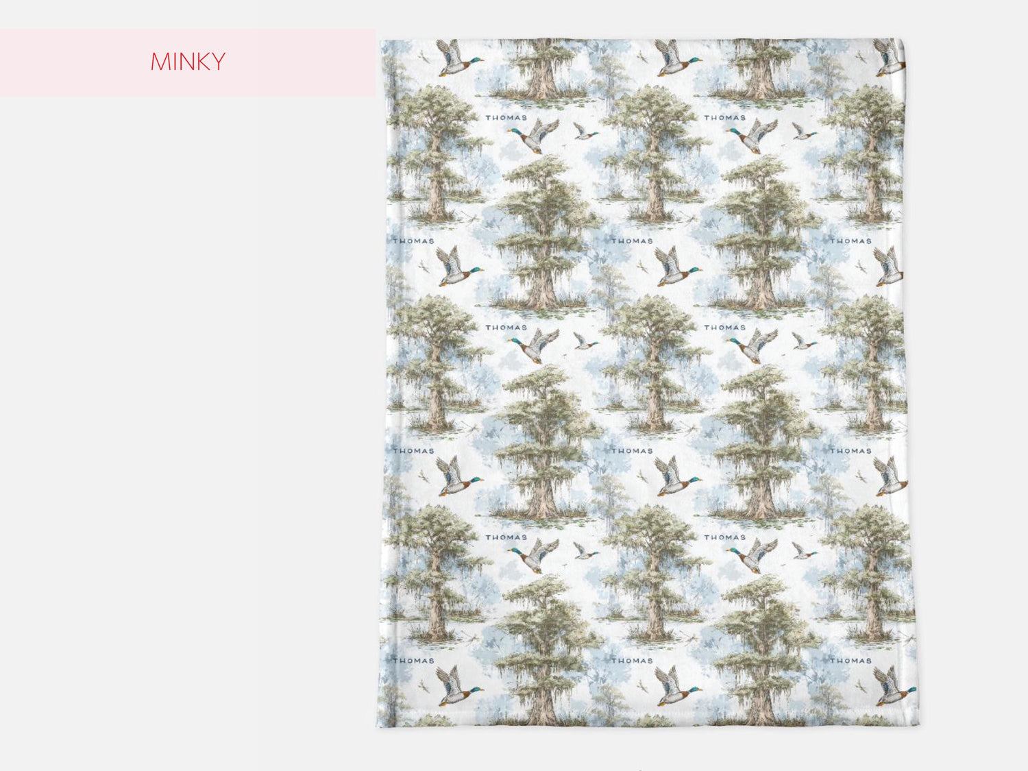 Personalized Mallard Duck Woven Blanket With Name Wildlife Duck Blanket Soft And Cozy Fabric Baby Shower Gift Duck Hunting Theme Nursery