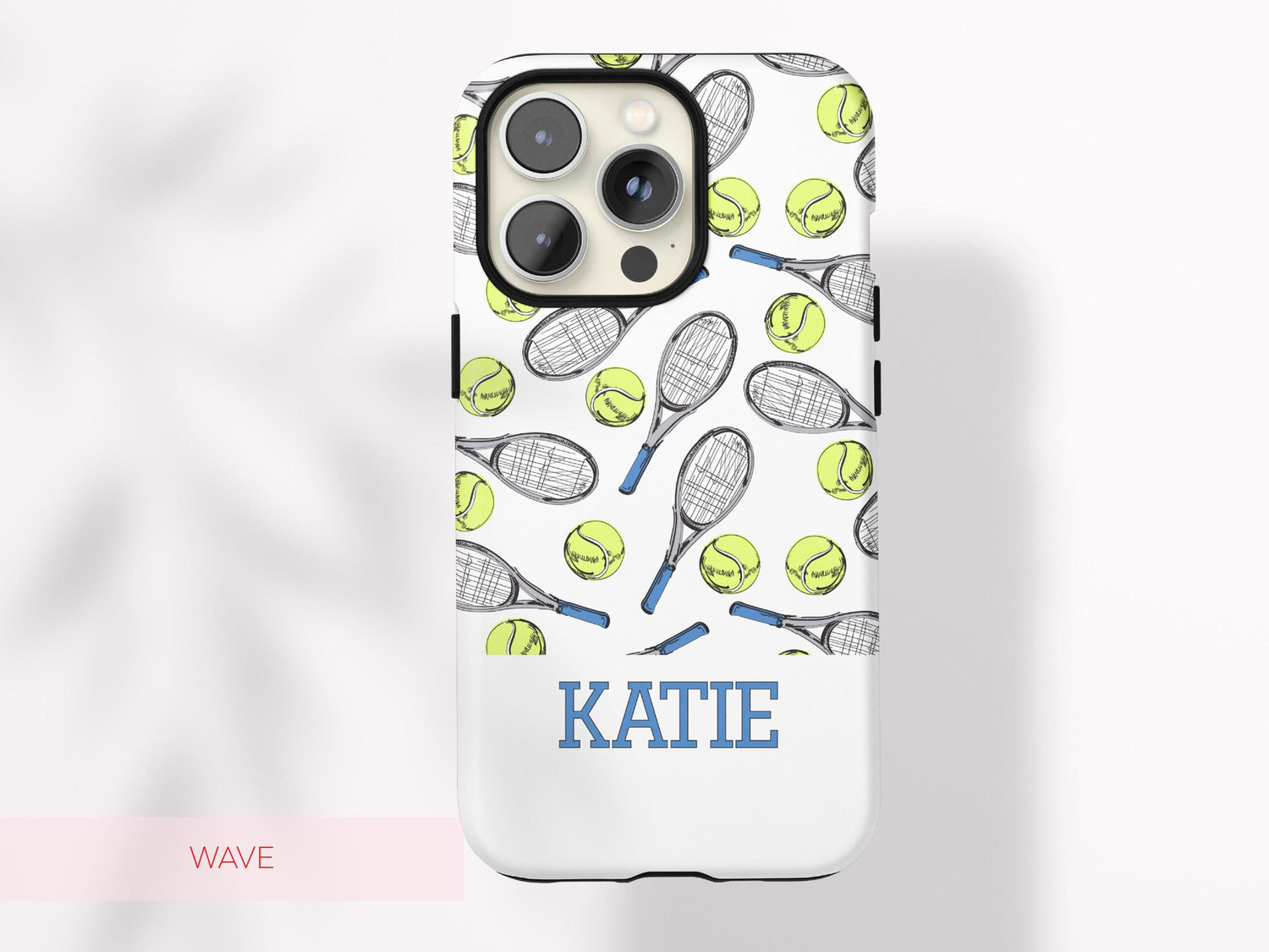 Preppy Tennis Phone Case Custom Name Sport Aesthetic Protective Cover Personalized Country Club Girl Gift Under 30 Trendy Athletic Accessory